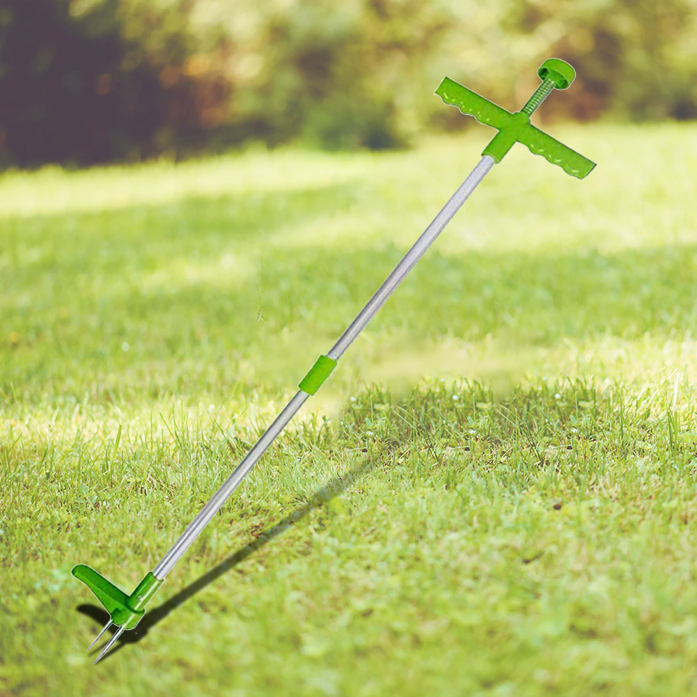 Stand-Up Weed Puller Tool with Root Remover for Lawns Gardens Patios Yards No Bending Telescoping Handle 39 Inches Gardening Hand Tool | Thomler