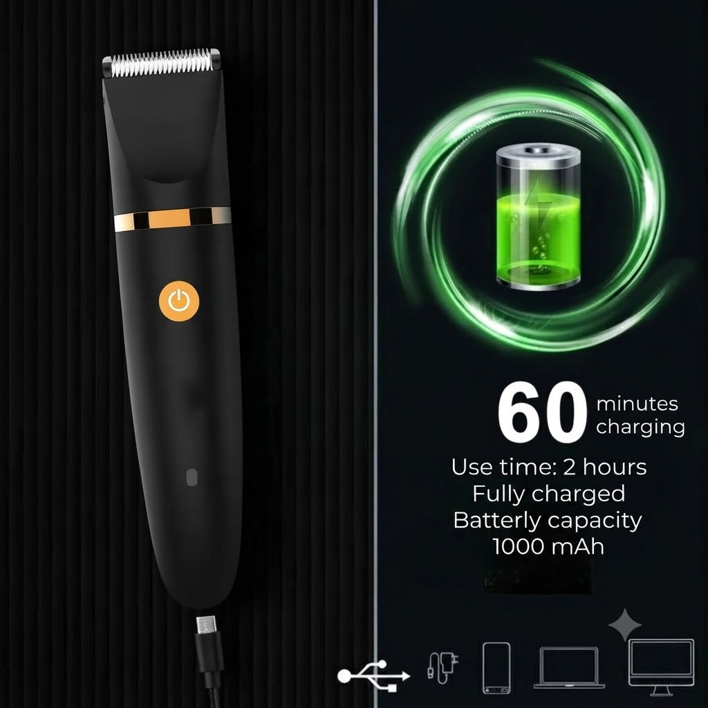 All-in-One Electric Body Groomer for Men – Cordless Full Body Hair Trimmer with Waterproof Design & Multiple Attachments for Face, Body & | Thomler