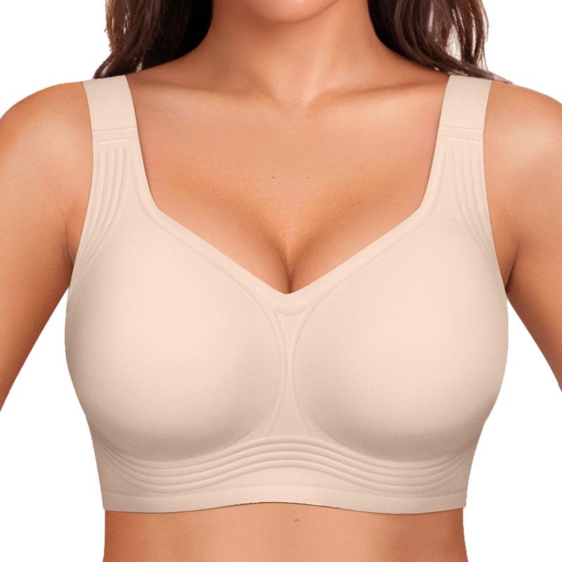 Wireless Push-Up Comfort Bra with Silicone Support Bands for All-Day Lift and Shape | Thomler