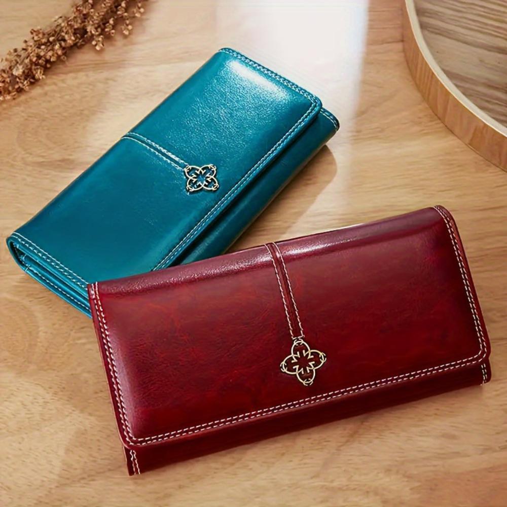 Leather Bifold Wallet for Women – Compact Card Holder with Multiple Slots, Slim Fold Design for Cash & Credit Cards, Everyday Use | Thomler