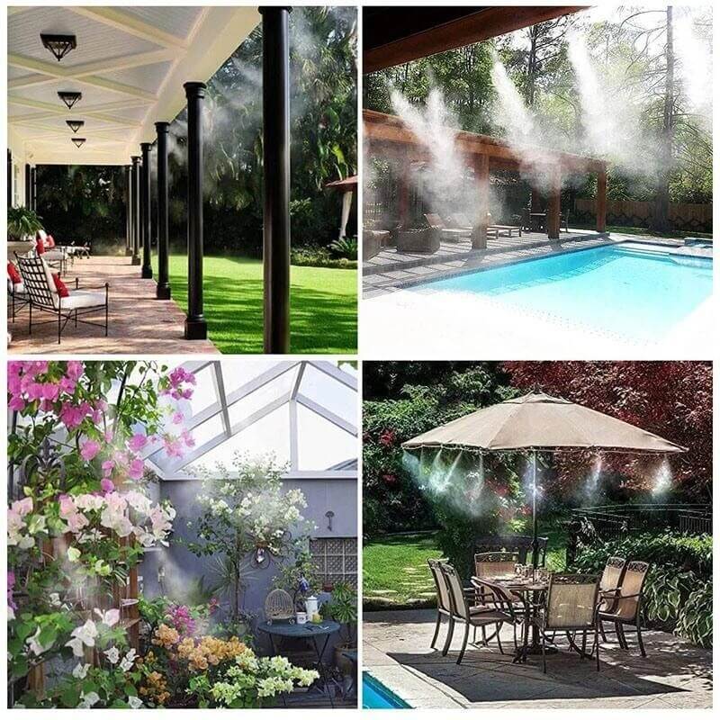Automatic Drip Irrigation System with Adjustable Misting Nozzles for Garden, Greenhouse & Patio Watering | Thomler