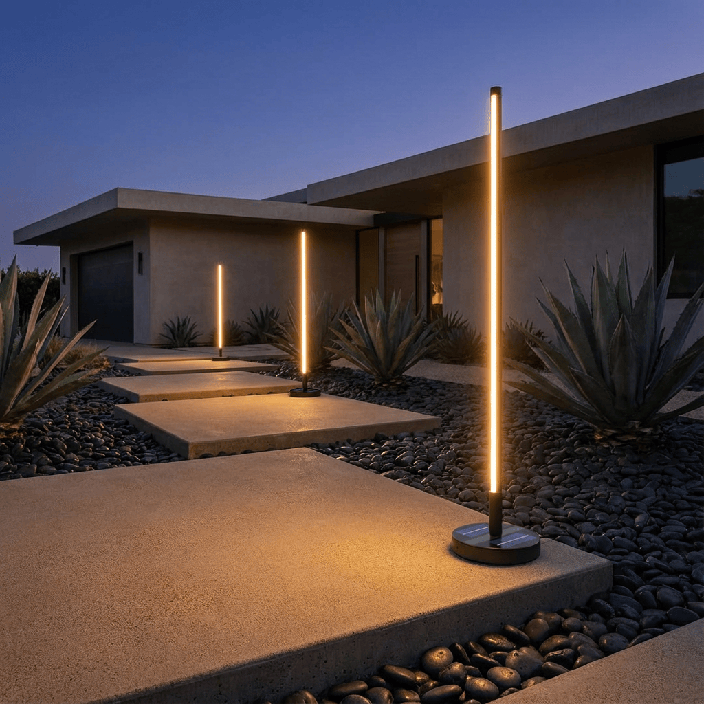 Solar-Powered Patio Floor Lamp with Wireless Charging for Outdoor Spaces | Thomler