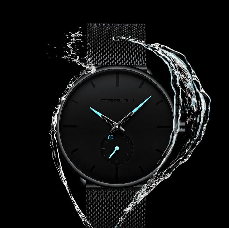 Men's Minimalist Quartz Wristwatch with Hardlex Crystal & Water Resistance for Business Casual Everyday Wear | Thomler