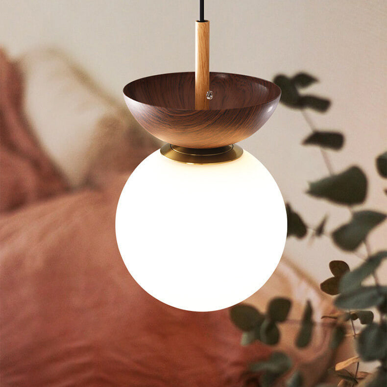 Pendant Light Glass Iron 10.6 in Modern Hallway Living Room Bedroom Ceiling Fixture | Thomler