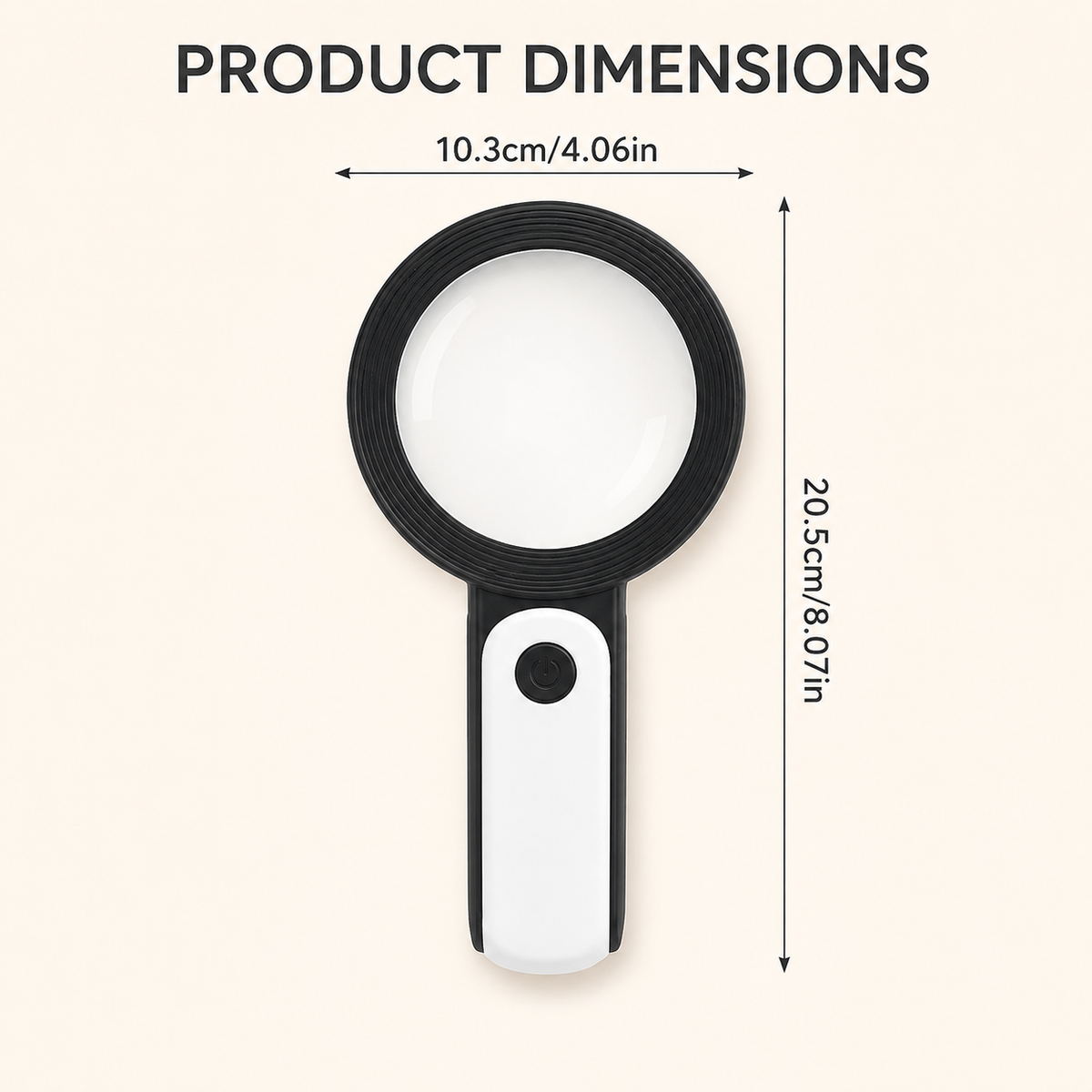 30× Illuminated Reading Loupe with Ergonomic Handle for Hobbies & Text | Thomler