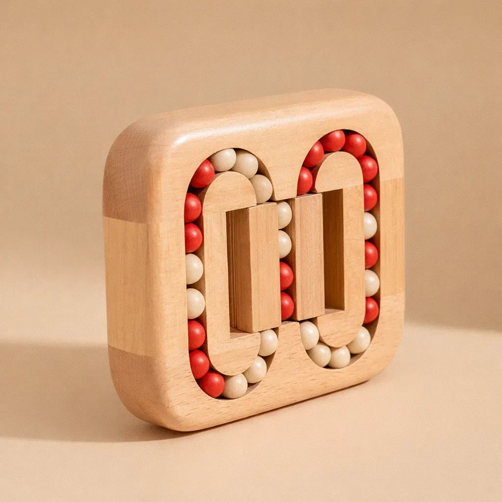 Rotating Puzzle Wooden 13.0 cm Desktop Relaxation Travel Fidget Toy Brain Teaser Stress Relief | Thomler