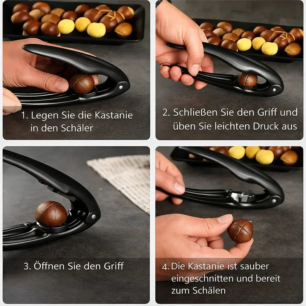 Nutcracker ABS Stainless Steel Ergonomic Hand Grip Kitchen Nut Sheller For Chestnuts Walnuts Hazelnuts Pecans | Thomler