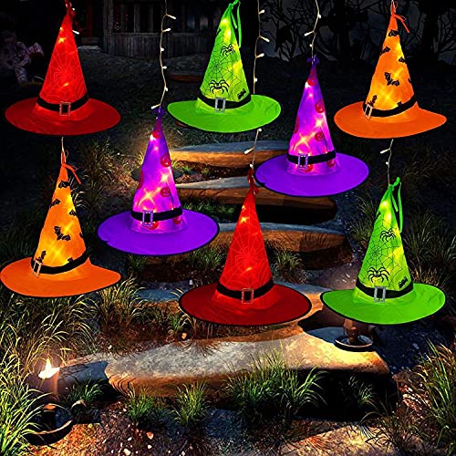 44 ft Witch Hat String Lights with 104 Warm White LEDs for Outdoor Halloween Decor | Thomler