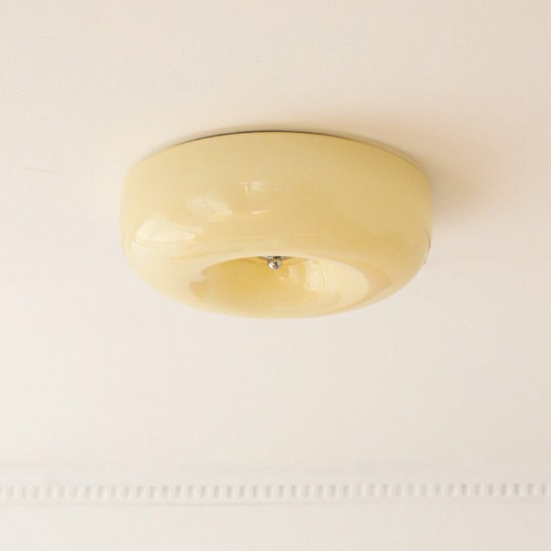 Glass Flush Mount LED Fixture – Dimmable 3-Tone Ambient Illumination for Bedrooms & Hallways | Thomler