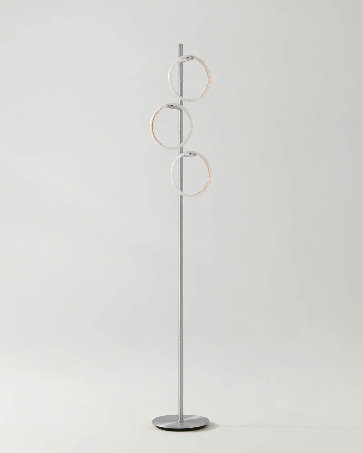 Vloerlamp Ring LED Dimbaar Goud Metaal 3 Lichtkringen Modern | Sansoti