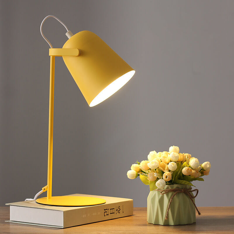 Bucket Table Lamp with E27 Socket in Pastel Scandinavian Colors for Bedroom, Living Room & Office | Thomler