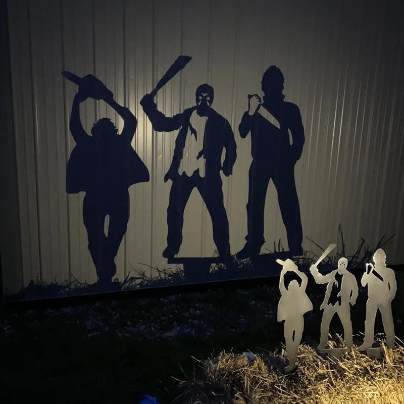 Halloween Shadow Caster Lawn Stake – Life-Size Villain Silhouette Projector for Outdoor Walls | Thomler