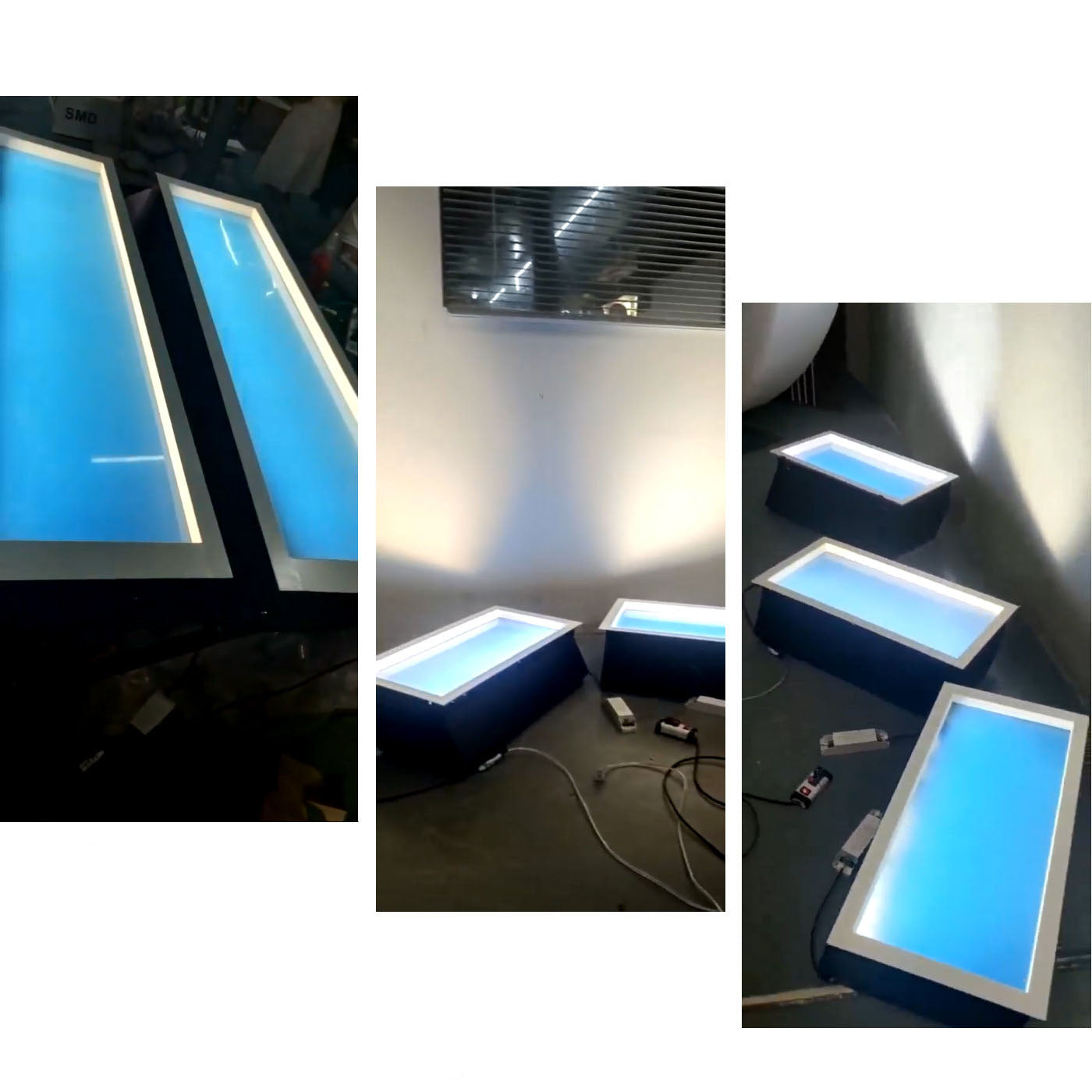 Ceiling Lamp Metal LED 60.0 cm x 30.0 cm Daylight Simulation Living Room Bedroom Recessed Smart Skylight Light | Thomler