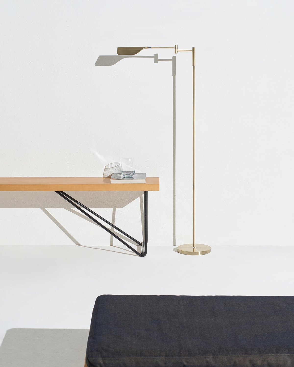 Vloerlamp LED Blad Design Minimalistisch 135cm Dimbaar Metaal | Sansoti