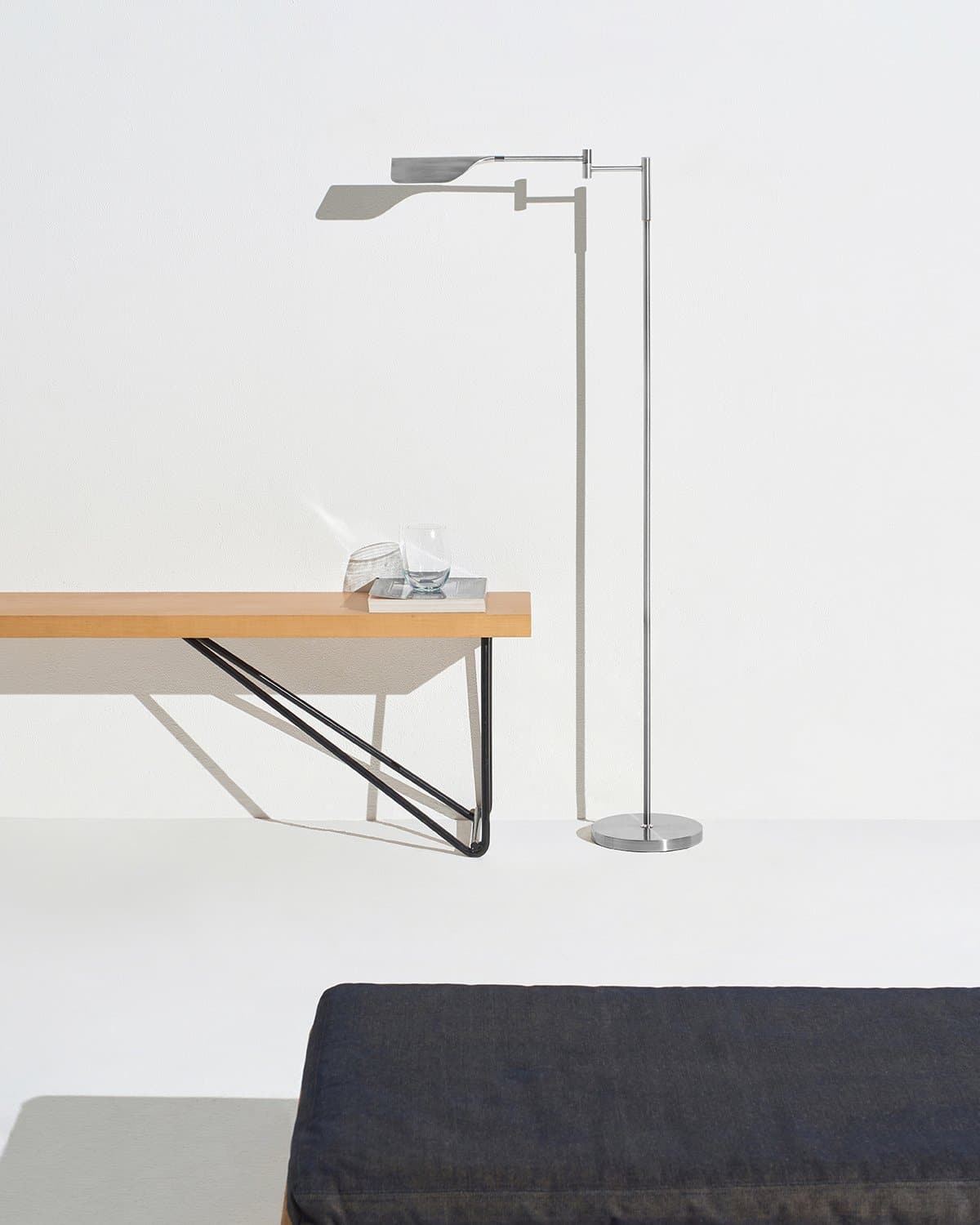 Vloerlamp LED Blad Design Minimalistisch 135cm Dimbaar Metaal | Sansoti