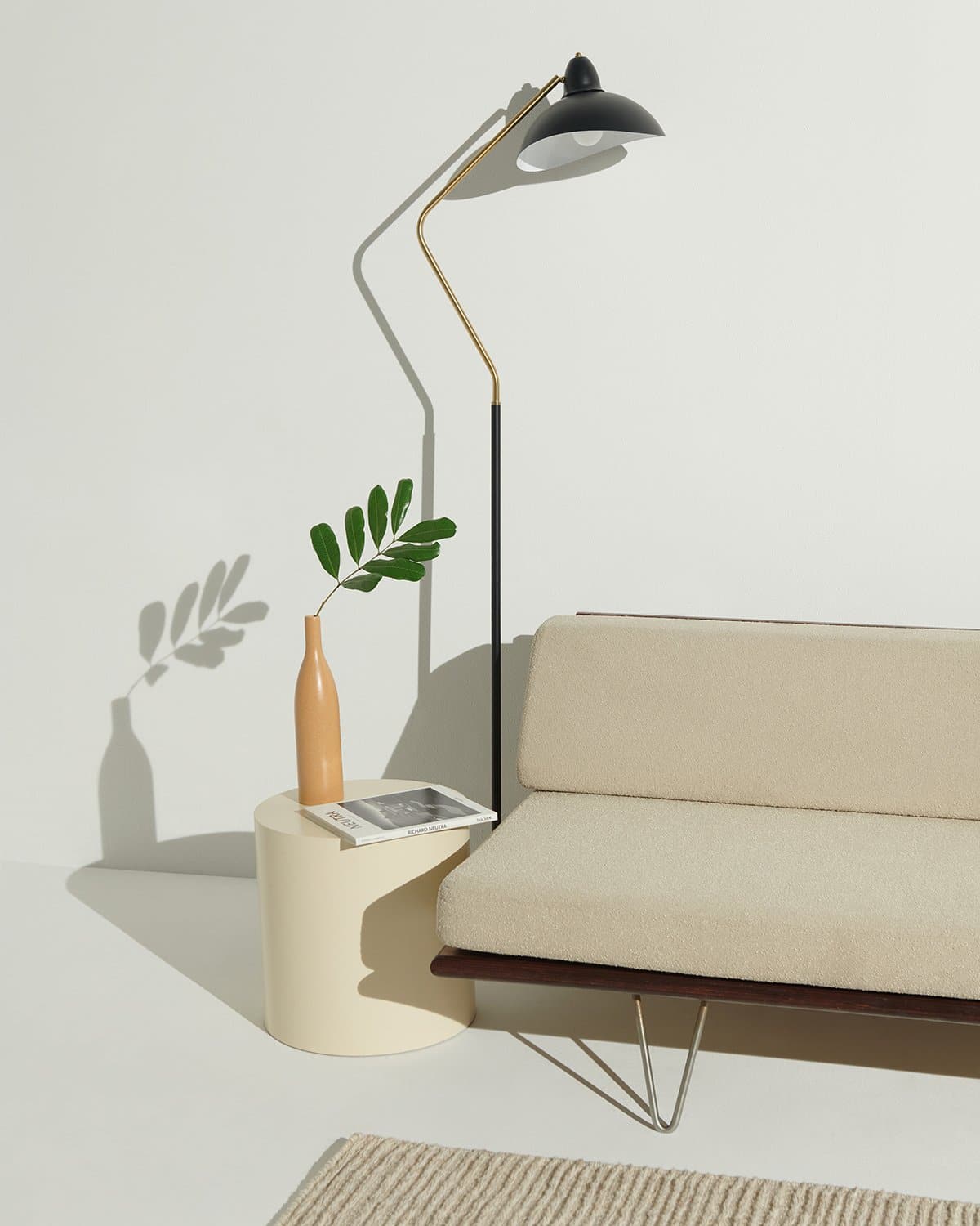 Vloerlamp Asymmetrisch Design LED Zwart Goud 173cm Staande Lamp Woonkamer Modern