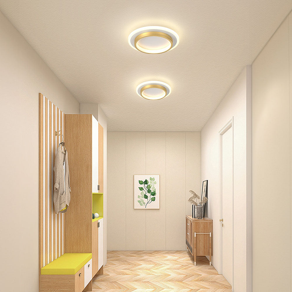 Ceiling Light Aluminium Acrylic LED 24.0 cm Halo Hallway Bedroom Flush Mount Ring Lighting Modern Interior Fixture | Thomler