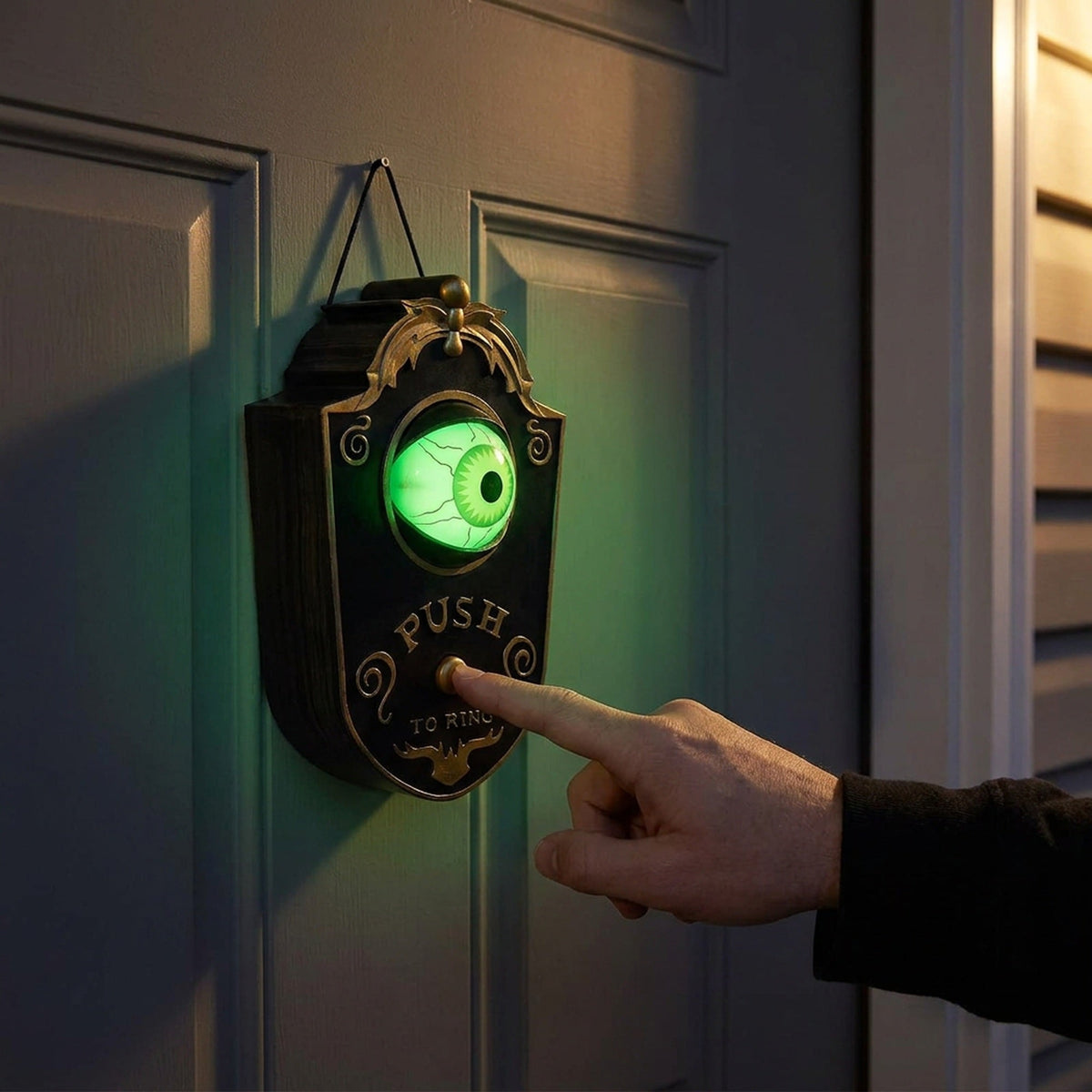 Interactive Halloween Door Greeter with Motion Eye & Sound Effects – Battery Powered | Thomler