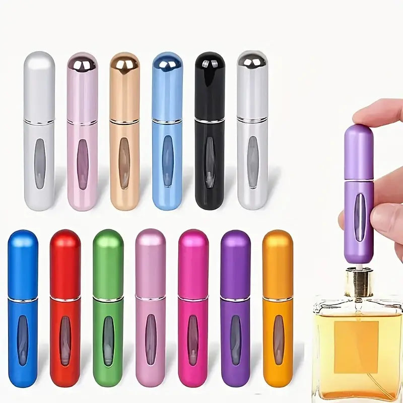 Travel Fragrance Atomizer Bottle with Easy Refill System for Purse or Gym Bag – Leak-Proof 8mL Scent Holder for Daily Touch-Ups and On-the-G | Thomler