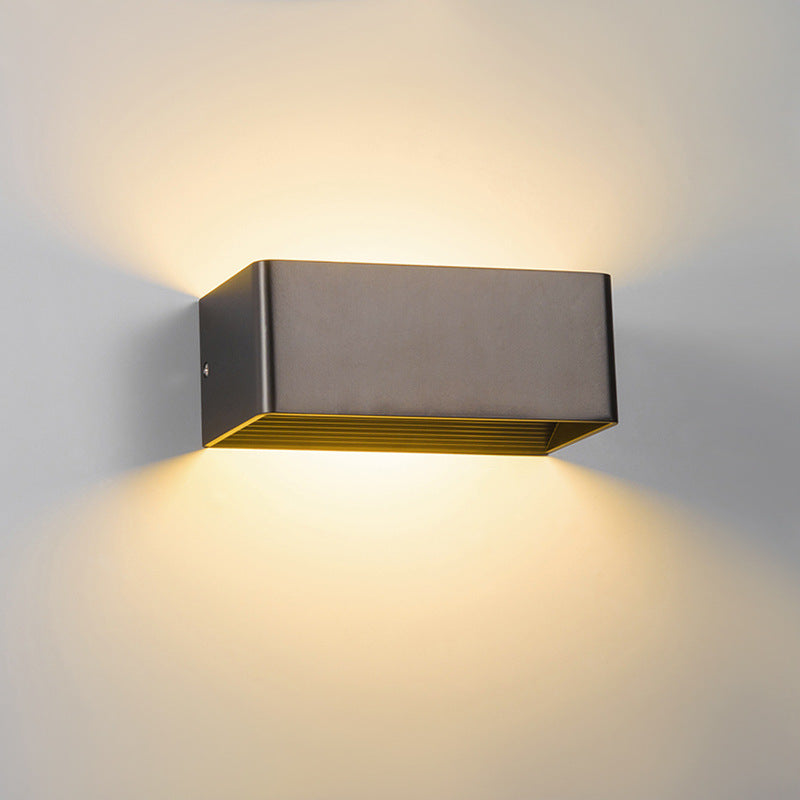 Wall Lamp Aluminium LED Up Down Indoor Hallway Bedroom Accent Lighting Modern Minimalist Sconce Black White | Thomler