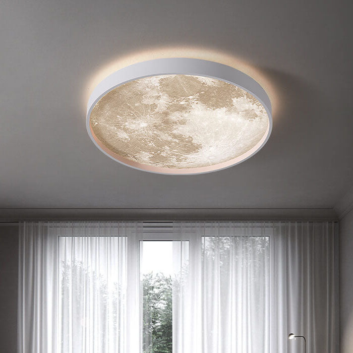 LED Flush Mount Ceiling Fixture with Remote Control - Acrylic Disc Overhead Panel for Bedroom, Kitchen, Hallway | Thomler