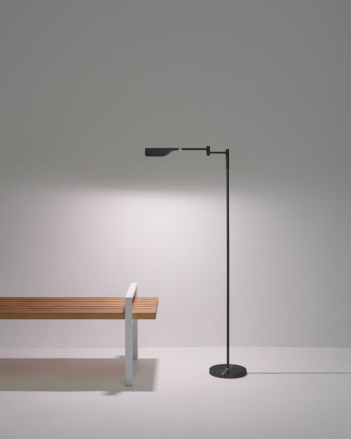 Vloerlamp LED Blad Design Minimalistisch 135cm Dimbaar Metaal | Sansoti