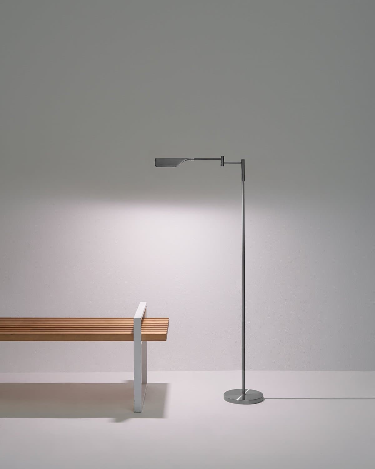 Vloerlamp LED Blad Design Minimalistisch 135cm Dimbaar Metaal | Sansoti