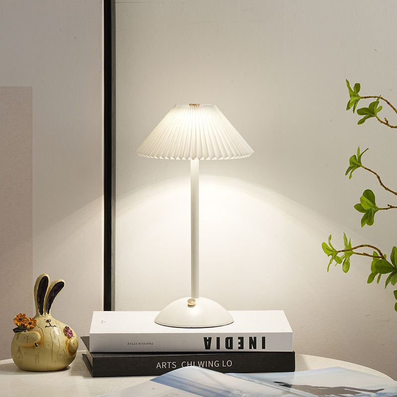 Table Lamp Iron 11.7 in USB Plug-In Scandinavian Style Bedside Living Room Bedroom Study Light | Thomler