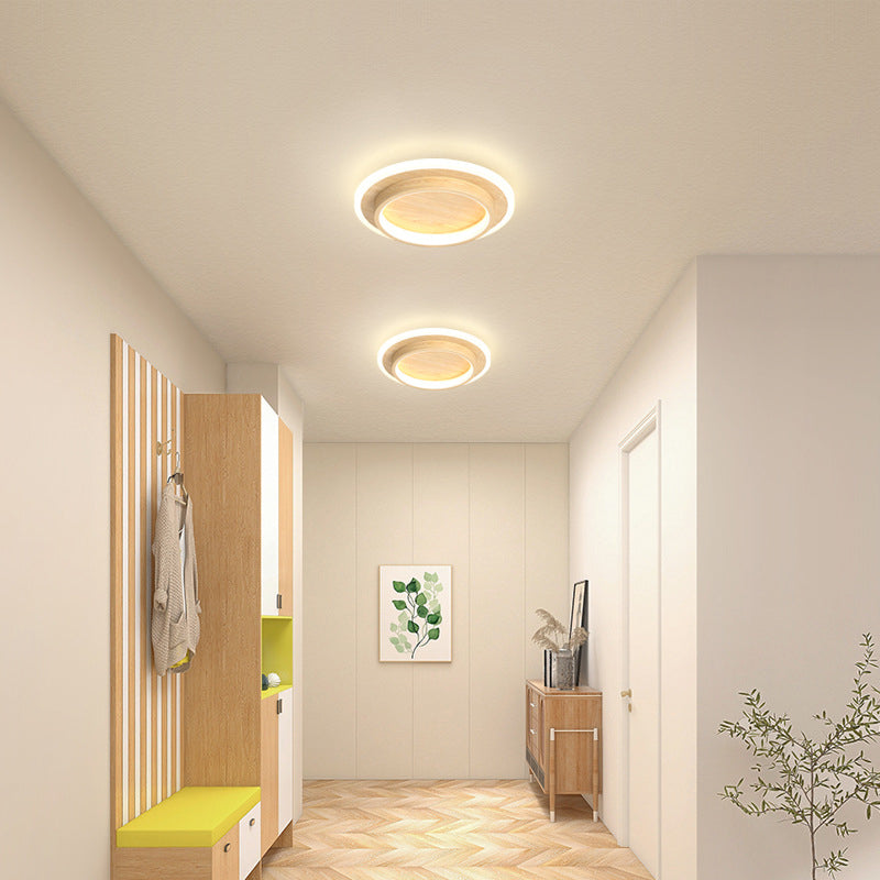 Ceiling Light Aluminium Acrylic LED 24.0 cm Halo Hallway Bedroom Flush Mount Ring Lighting Modern Interior Fixture | Thomler