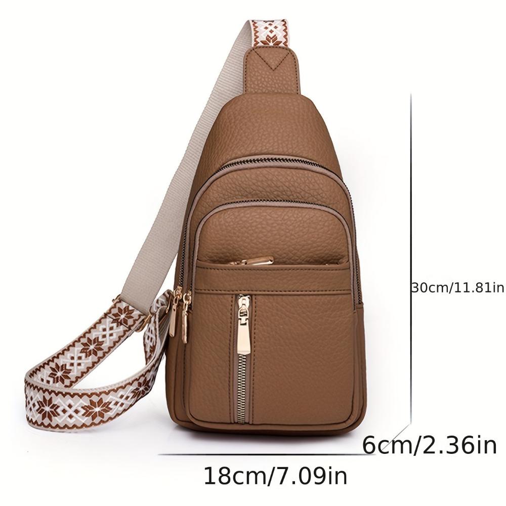 Leather Crossbody Sling Bag with Multiple Compartments for Men & Women – Adjustable Chest Pack for Everyday Carry & Active Lifestyle | Thomler
