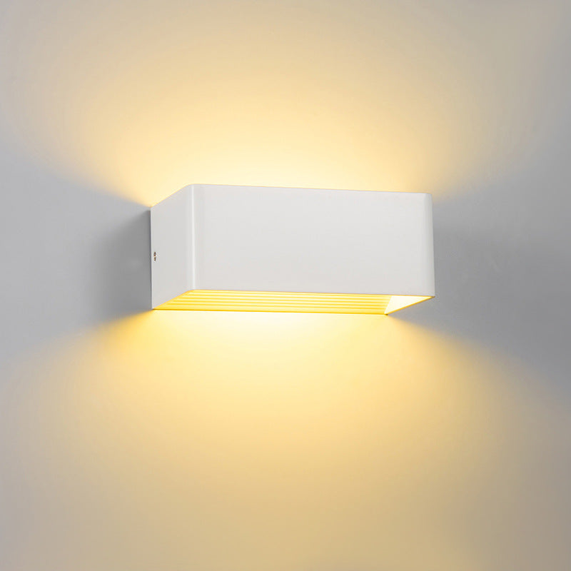 Wall Lamp Aluminium LED Up Down Indoor Hallway Bedroom Accent Lighting Modern Minimalist Sconce Black White | Thomler