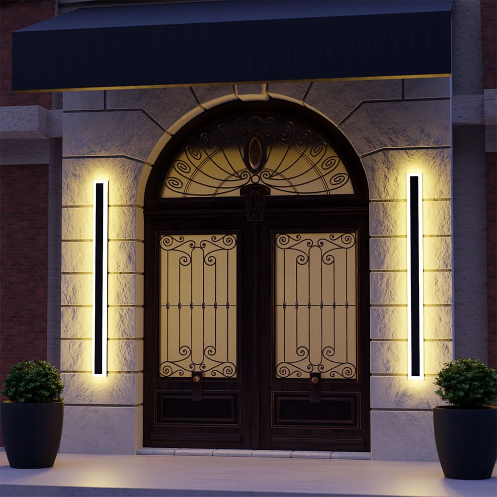 LED Outdoor Wall Light Modern Minimalist for Garden Patio Balcony Waterproof Black Metal Sconce with Motion Sensor & Dimmable | Thomler
