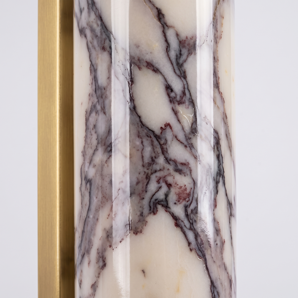 Natural Stone Wall Sconce with Brushed Metal Mount – Uplight & Downlight Design | Thomler