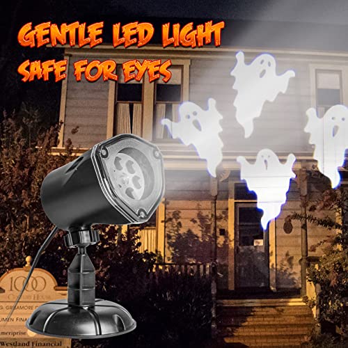 Animated Specter Light Display with Full-Rotation Positioning for Outdoor Halloween Decor | Thomler
