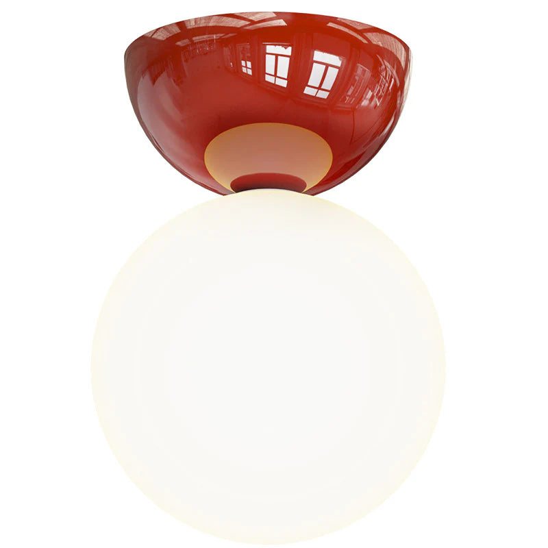 Metal & Glass Flush-Mount Ceiling Light for Kitchen & Living Room – Single G9 Bulb | Thomler