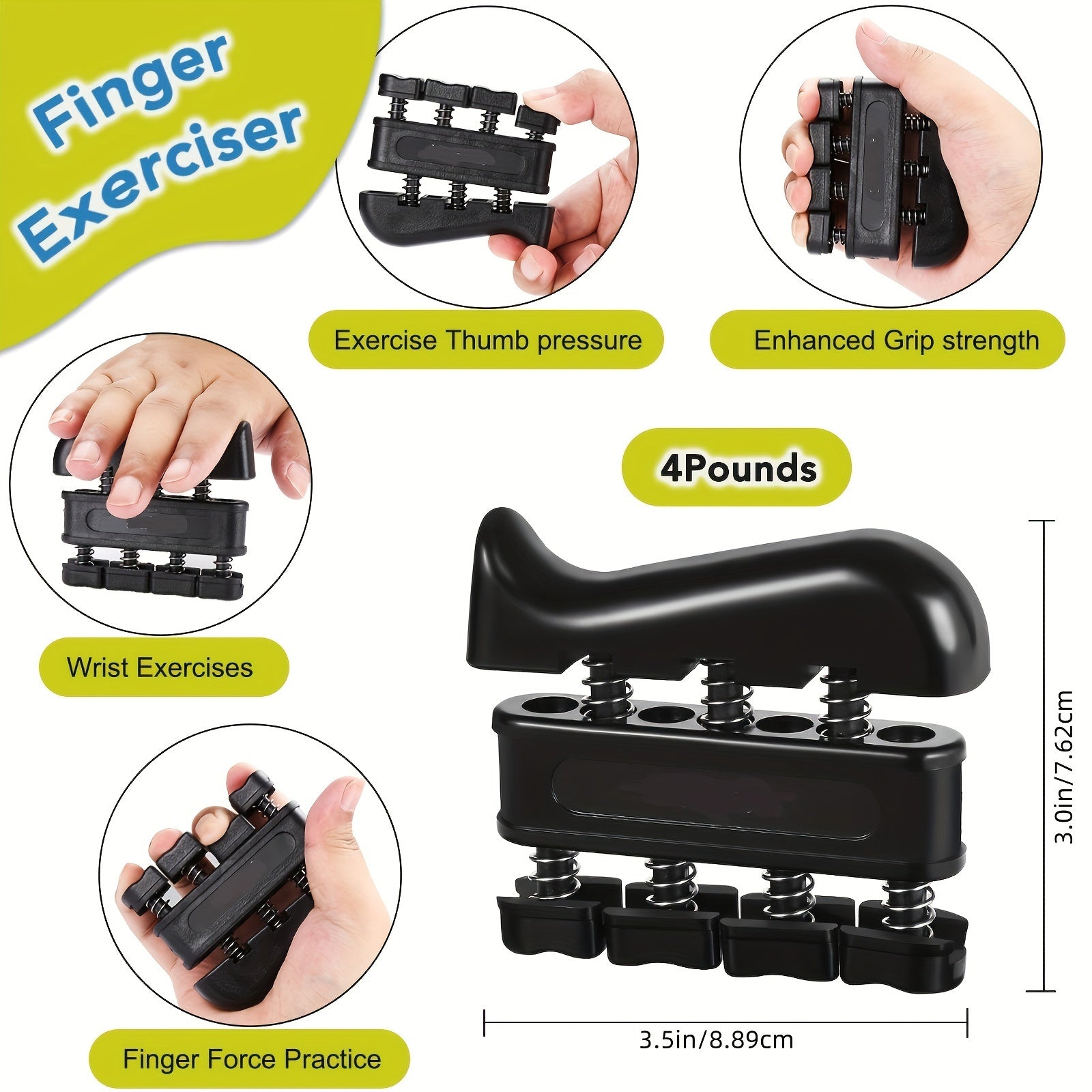 Hand Grip Strengthener Kit 5-Piece Training Set for Fingers Forearms Wrists Rehabilitation Therapy Workout Tools Musicians Athletes | Thomler