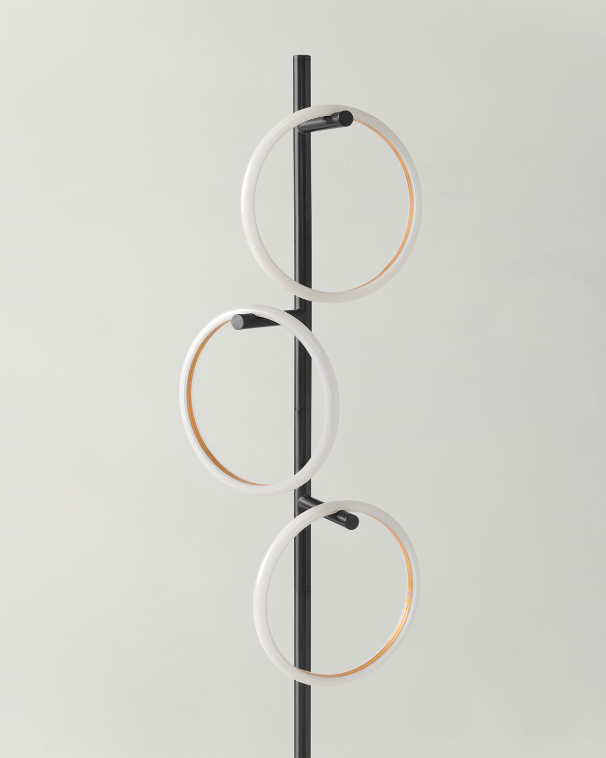 Vloerlamp Ring LED Dimbaar Goud Metaal 3 Lichtkringen Modern | Sansoti