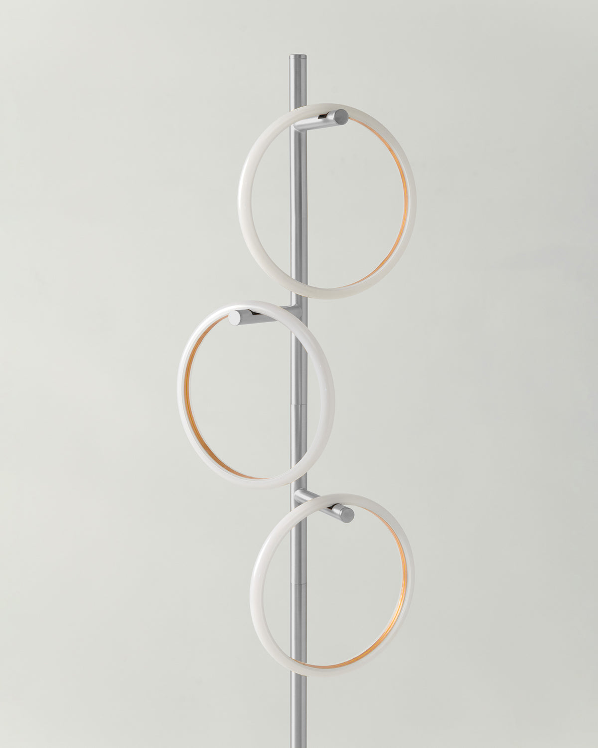 Vloerlamp Ring LED Dimbaar Goud Metaal 3 Lichtkringen Modern | Sansoti