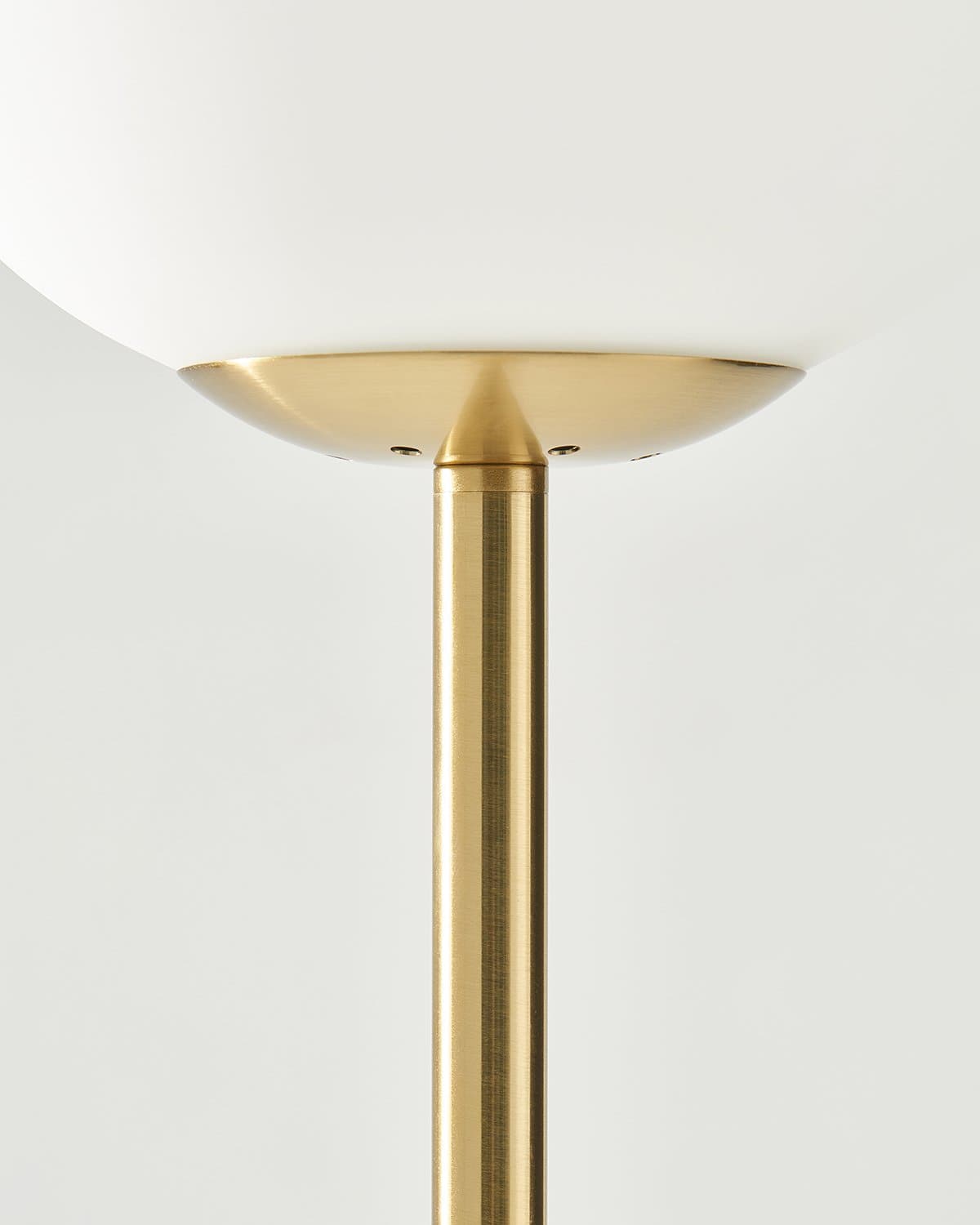 Vloerlamp Messing Met Glazen Bol 165cm Modern Minimalistisch LED | Sansoti