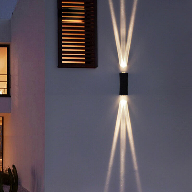 Outdoor Wall Light Aluminum 7.1 in 10W Black Patio Fence LED Hardwired Modern Fixture | Thomler