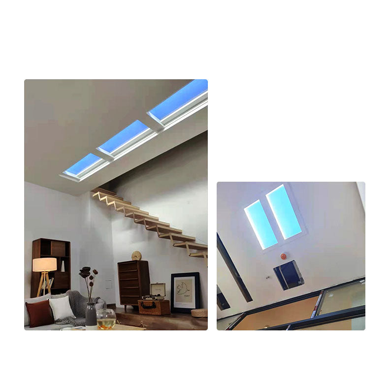 Ceiling Lamp Metal LED 60.0 cm x 30.0 cm Daylight Simulation Living Room Bedroom Recessed Smart Skylight Light | Thomler