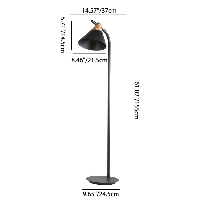 Floor Lamp Metal 61 in Adjustable Modern Living Room Bedroom LED E26 Lighting | Thomler