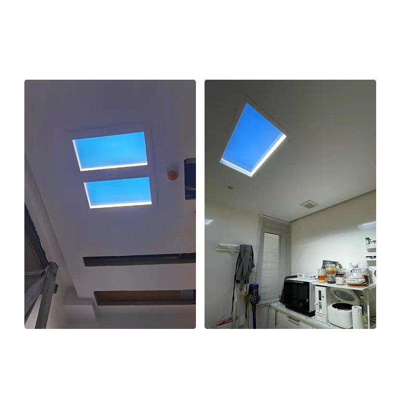 Ceiling Lamp Metal LED 60.0 cm x 30.0 cm Daylight Simulation Living Room Bedroom Recessed Smart Skylight Light | Thomler