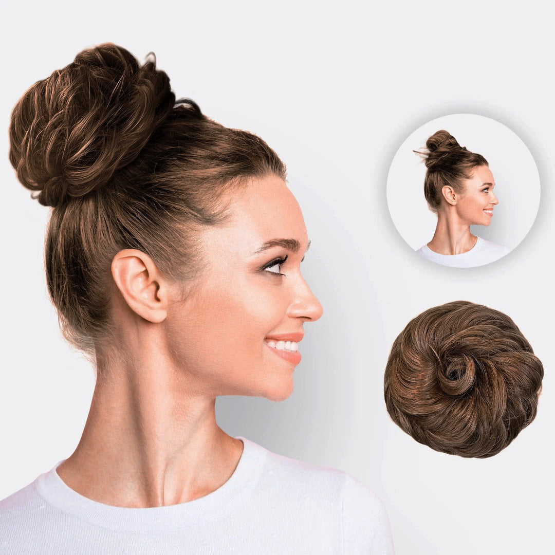 Messy Bun Hair Scrunchie – Instant Volume Ponytail Wrap for Thin or Fine Hair | Thomler