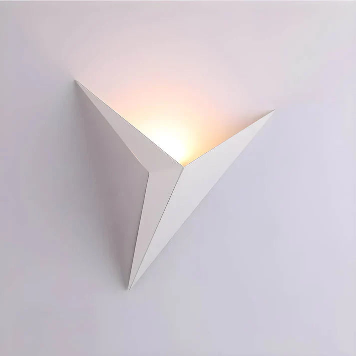 Wall Lamp Iron 20.0 cm Black Bedroom Living Room LED Lighting Origami Design | Thomler