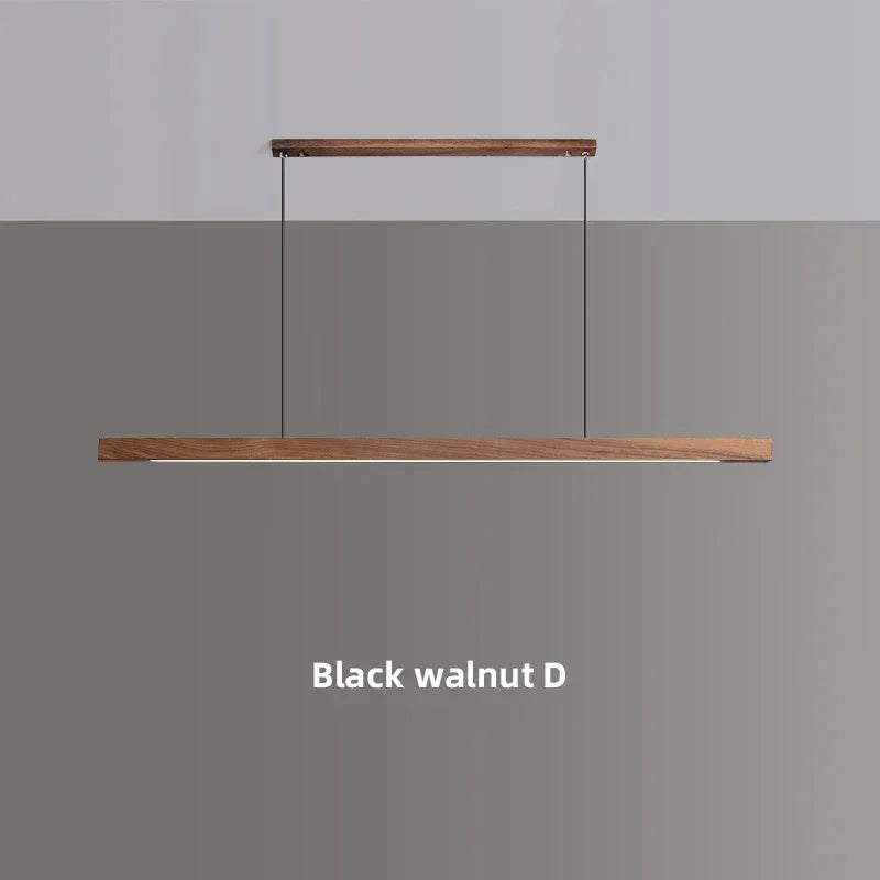 Pendant Light Wood LED 80.0 cm Linear Dining Table Kitchen Island Hanging Ceiling Lamp Dimmable Scandinavian | Thomler