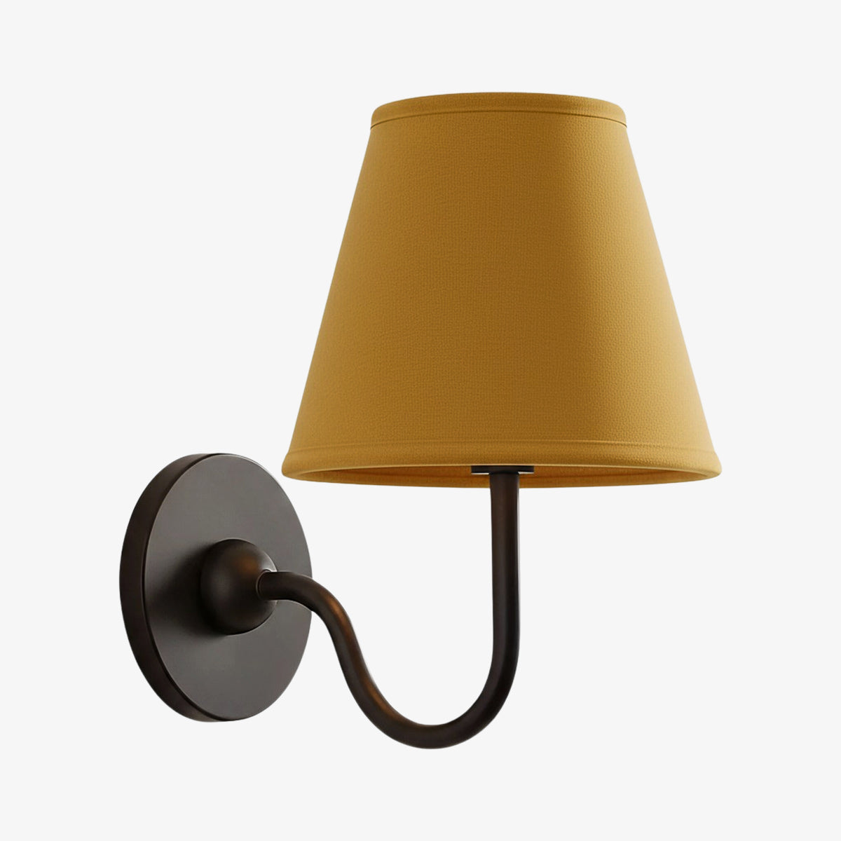 Brass Sconce with Fabric Drum Shade – 1 or 2 Light Hardwired Fixture for Bedroom, Hallway & Living Room | Thomler