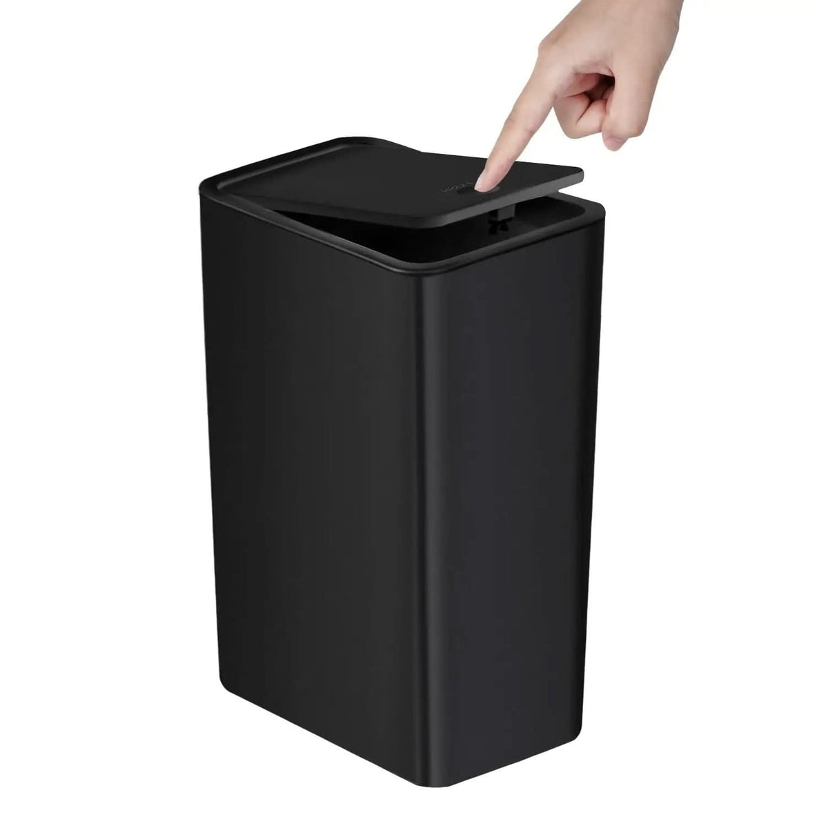 Touch-Open Waste Basket 2.6 Gal Narrow Bin for Bathrooms, Bedrooms & Home Offices | Space-Saving Design | Thomler
