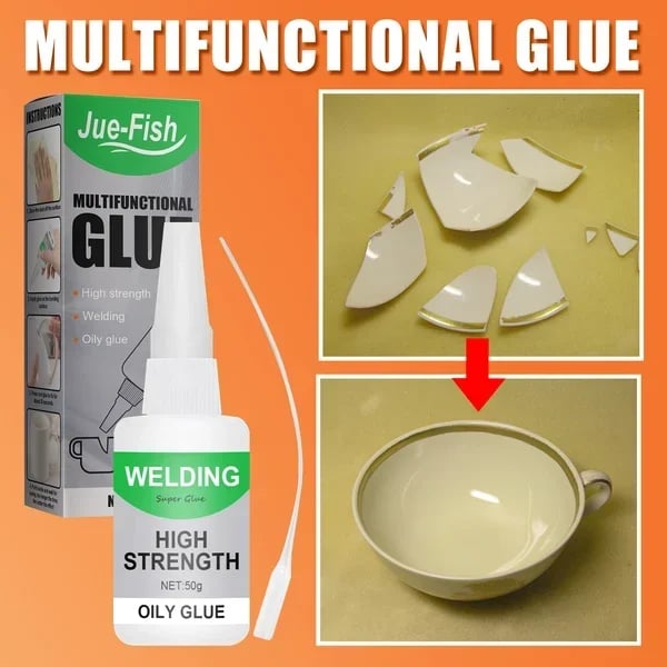 Industrial-Strength Instant Adhesive for Metal, Wood, Plastic, Rubber & Glass – Multi-Surface Repair Glue for DIY Projects, Household | Thomler