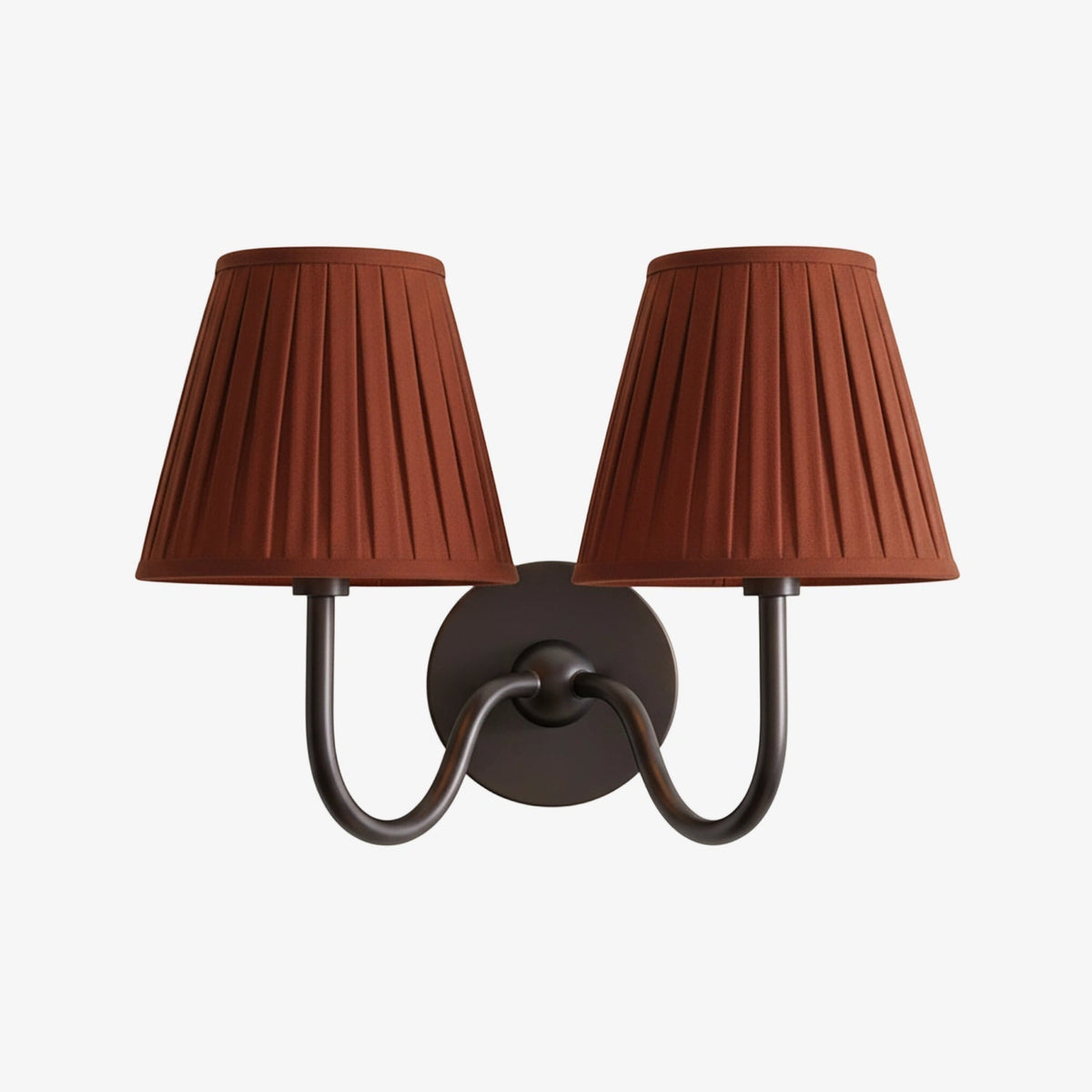 Brass Sconce with Fabric Drum Shade – 1 or 2 Light Hardwired Fixture for Bedroom, Hallway & Living Room | Thomler